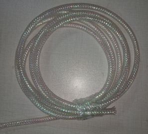White Color Braided Wire Mesh Sleeve Fire Resistance For Computer Electric Power Lines