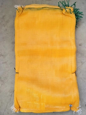 PP PE Raschel Net Mesh Onion Bag Packaging Potato 50 Lb With Drawstring