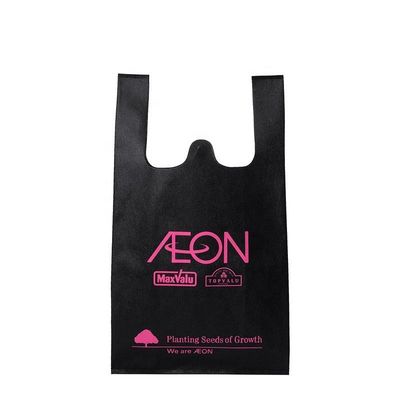 T-Shirt PP-Vest, nicht gewebte Taschen mit gedrucktem Logo